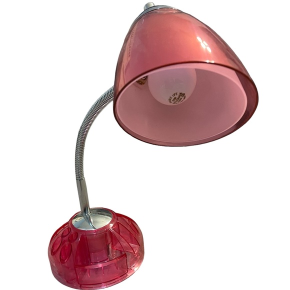 Pink lamp with organization compartments - Picture 2 of 5